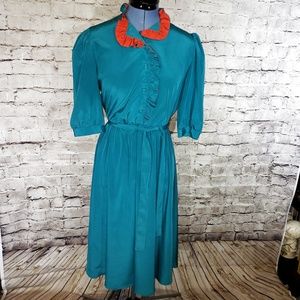 Vintage 70s/80s Caron Petite button front Dress